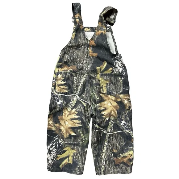 VTG Wolf Mountain Camo Overalls Bibs Size 24 Months Mossy Oak Hunting Deer - Picture 3 of 4
